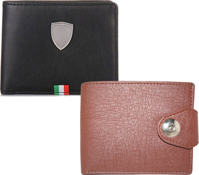 

Fillincart Men Brown, Black Artificial Leather Wallet(4 Card Slots), Black;brown