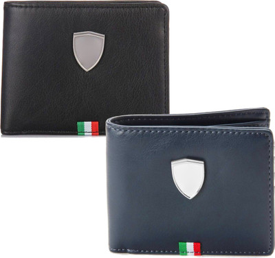 

Fillincart Men Black, Blue Artificial Leather Wallet(4 Card Slots)
