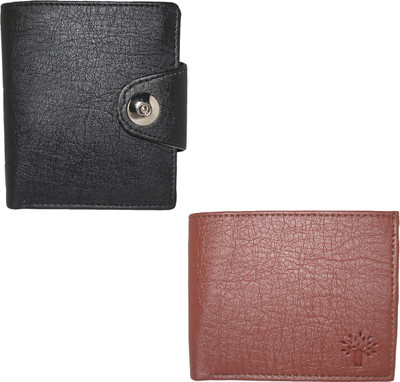 

Fillincart Men Brown, Black Artificial Leather Wallet(9 Card Slots), Black;brown