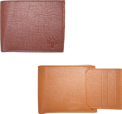 

Element Cart Men Casual Brown Artificial Leather Wallet(11 Card Slots)