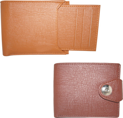 

Element Cart Men Formal Tan Artificial Leather Wallet(7 Card Slots), Brown