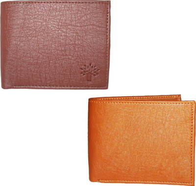 

Element Cart Men Casual Brown Artificial Leather Wallet(11 Card Slots)