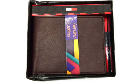 

radhe creation Men Brown Genuine Leather Wallet(4 Card Slots), Dark brown