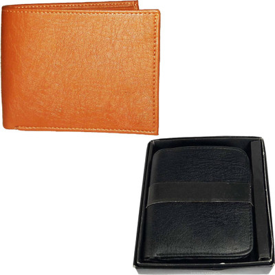 

Element Cart Men Casual Tan Artificial Leather Wallet(20 Card Slots), Black;brown