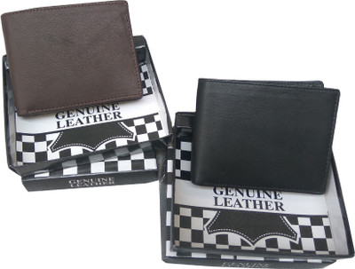 

Shreejee Men Black, Brown Genuine Leather Wallet(6 Card Slots)
