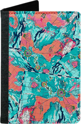 

MADANYU Women Blue Fabric Document Holder(2 Card Slots)