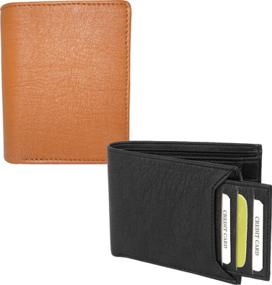 

Element Cart Men Casual Tan Artificial Leather Wallet(7 Card Slots), Black;brown