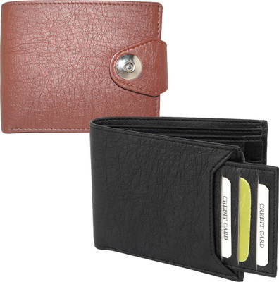 

Fillincart Men Brown, Black Artificial Leather Wallet(7 Card Slots), Black;brown