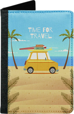 

MADANYU Women Blue Fabric Document Holder(2 Card Slots)