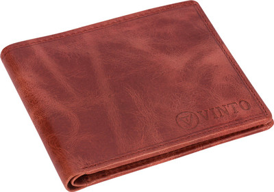 

Vinto Men Tan Genuine Leather Wallet(6 Card Slots)