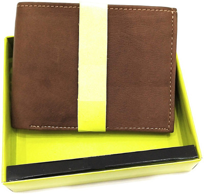 

radhe creation Men Brown Genuine Leather Wallet(4 Card Slots)