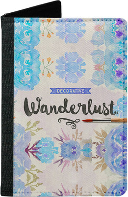 

MADANYU Women Blue Fabric Document Holder(2 Card Slots)