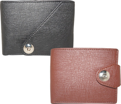 

Fillincart Men Brown, Black Artificial Leather Wallet(5 Card Slots), Black;brown