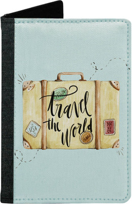 

MADANYU Women Blue Fabric Document Holder(2 Card Slots)