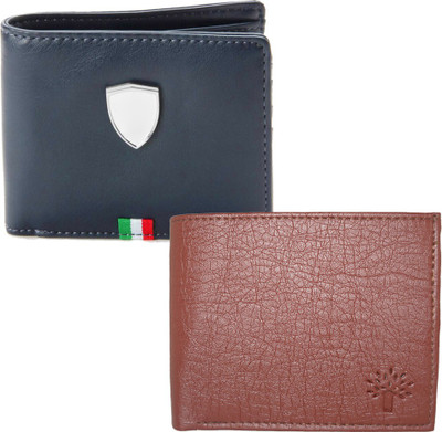 

Fillincart Men Brown, Blue Artificial Leather Wallet(4 Card Slots), Blue;brown