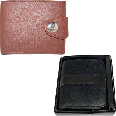 

Fillincart Men Brown, Black Artificial Leather Wallet(8 Card Slots), Black;brown