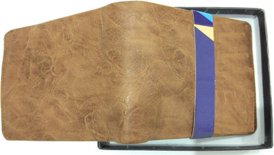 

radhe creation Men Brown Genuine Leather Wallet(4 Card Slots)