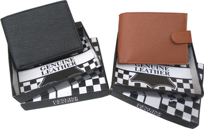 

Shreejee Men Black, Tan Artificial Leather Wallet(6 Card Slots)