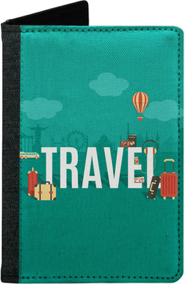 MADANYU Women Blue Fabric Document Holder(2 Card Slots)