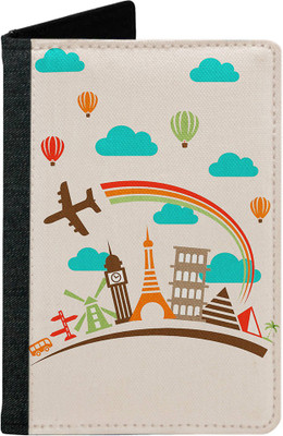 

MADANYU Women White Fabric Document Holder(2 Card Slots)