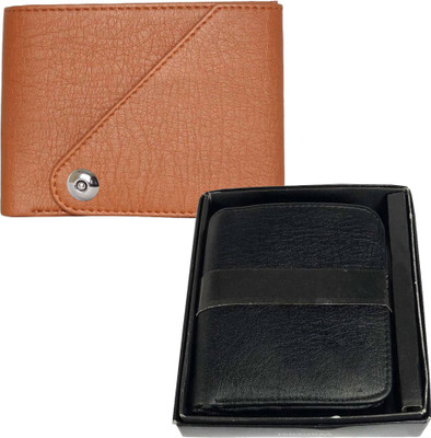 

Element Cart Men Formal Brown Artificial Leather Wallet(4 Card Slots), Black;brown