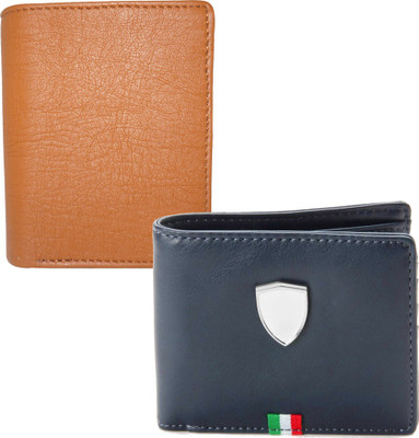 

Element Cart Men Casual Tan Artificial Leather Wallet(4 Card Slots), Blue;brown