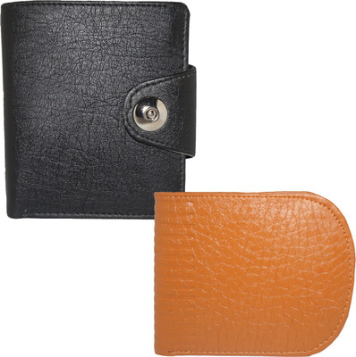 

Element Cart Men Formal Black Artificial Leather Wallet(9 Card Slots), Black;brown