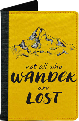 

MADANYU Women Yellow Fabric Document Holder(2 Card Slots)