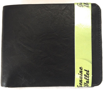 

radhe creation Men Black Genuine Leather Wallet(4 Card Slots)