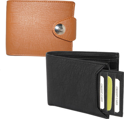 

Element Cart Men Formal Black Artificial Leather Wallet(7 Card Slots), Black;brown