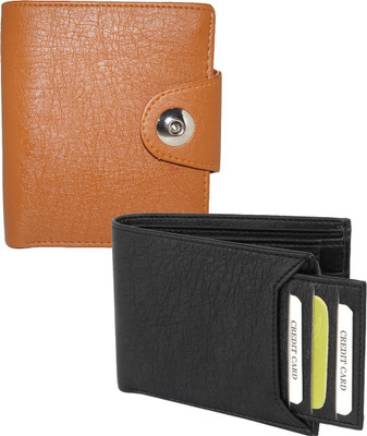 

Fillincart Men Black, Brown Artificial Leather Wallet(9 Card Slots)