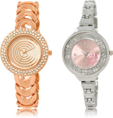 

The Shopoholic Latest Fashionable White And Pink Dial Analog Watch For Girls Leather Watches For Men Watch - For Women