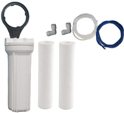 

KRPLUS O-Ring Pre-Filter Housing kit with Two PP Spun, Spanner, 3mt Pipe,Taflon for RO Water Purifiers Pre Filter Housing (White) Solid Filter Cartridge(5, Pack of 7)