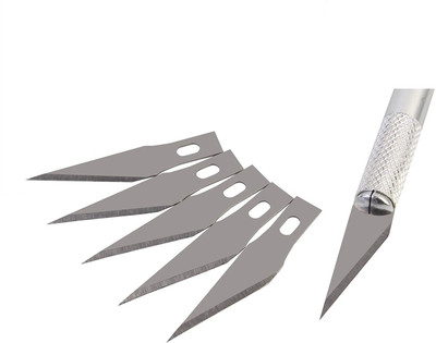 

KRAFTMASTERS Detail Pen Knife With 5 Interchangeable Sharp Blades For Carving & Mat Cutting
