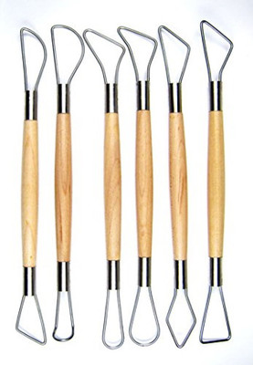

Skywalk Wood & Metal Ribbon Cutting Tool 6 Piece Sets Used For Clay, Ceramic And Crafts