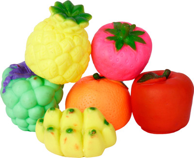 

Gencliq Squeeze Fruits 6 Pieces Rattle(Multicolor)