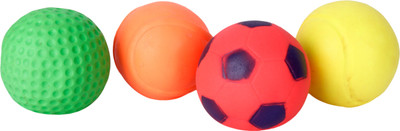 

Gencliq Squeeze Ball 4 Pieces (Colors & Ball) Rattle(Multicolor)