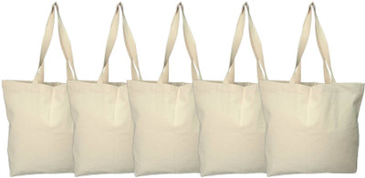 

Rawpockets Canvas Fabric Multipurpose Bag(White, 5 L)