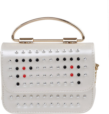 

LUIS MEKAL Medium Ladies Bridal Party Clutch Baguette Women Evening Prom Bag (White) Multipurpose Bag(White, 1 L)