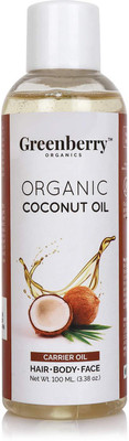 

Greenberry Organics Organic Coconut Oil | 100% Organic | 100% Natural | Hair Body and Face (100 ML)(100 ml)