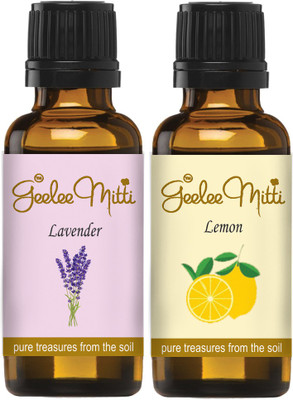 

Geeleemitti Pure Lavender and Lemon Essential Oil Combo Pack of 2 x 30ml(60 ml)