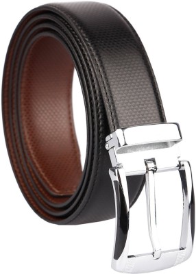 

Dinor Men Casual, Party, Formal, Evening Black, Brown Texas Leatherite Reversible Belt