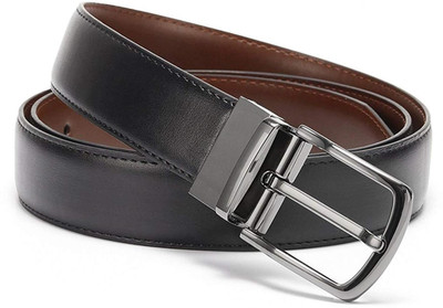 

Dinor Men Casual, Party, Formal, Evening Black, Brown Texas Leatherite Reversible Belt