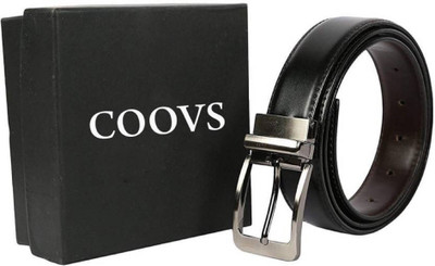 

COOVS Men Formal, Casual Black, Brown Texas Leatherite Reversible Belt