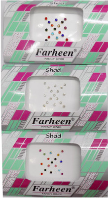 

Farheen BEAUTY BINDI FORHEAD Multicolor Bindis(Indian FANCY BIND)