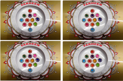 

Farheen FRN ROUND forhead Multicolor, Gold Bindis(indian fancy bindi)