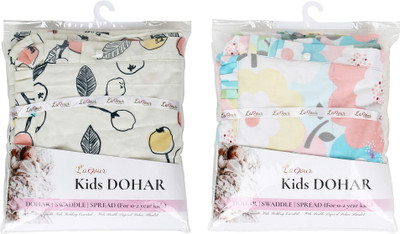 

L'amour Printed  Quilt(Cotton, White, Multicolor, Multicolor;white