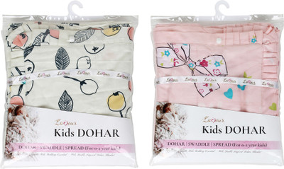 

L'amour Printed  Quilt(Cotton, White, Pink, Pink;white