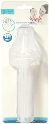 

LILSOFT Replacement Straw for Non Spill Straw Cup (wide neck)9m+ Medium Flow Nipple(Pack of 1 Nipple)