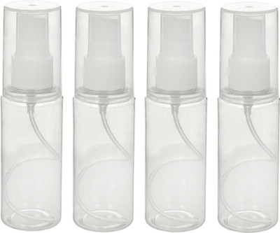 ACTIFUEL Multipurpose 60 ml Empty Refillable Mist Sprayer 50 Bottle(Pack of 4, Clear, Plastic)
